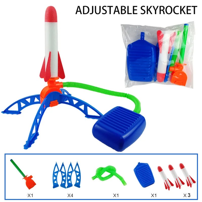 Outdoor Adventure Game - Air Rocket Foot Pump Launcher Outdoor