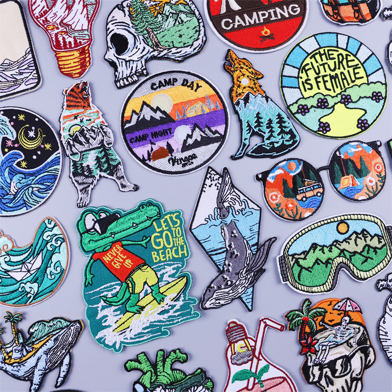 Outdoor Adventure Travel Show - Travel Surfing Clothing Thermoadhesive Patches Outdoor