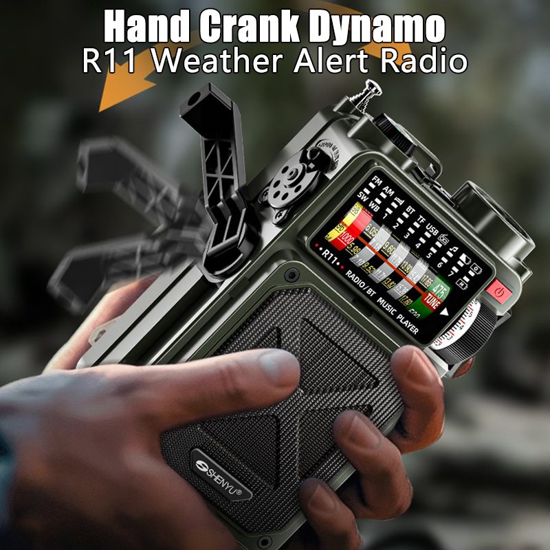 Emergency Radio Solar - Hand-operated Emergency Solar Bluetooth Outdoor Camping