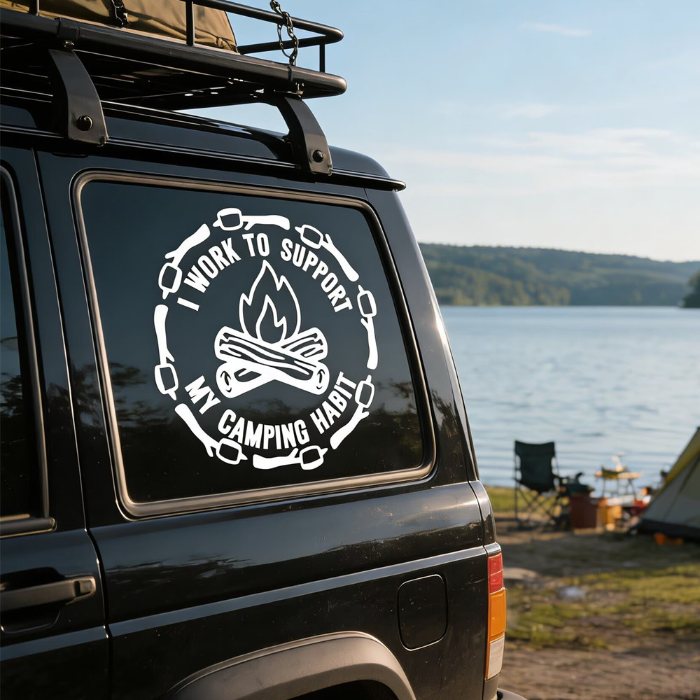 Funny Camping Quote Car Sticke - Outdoor Adventure Quotes recension och pris