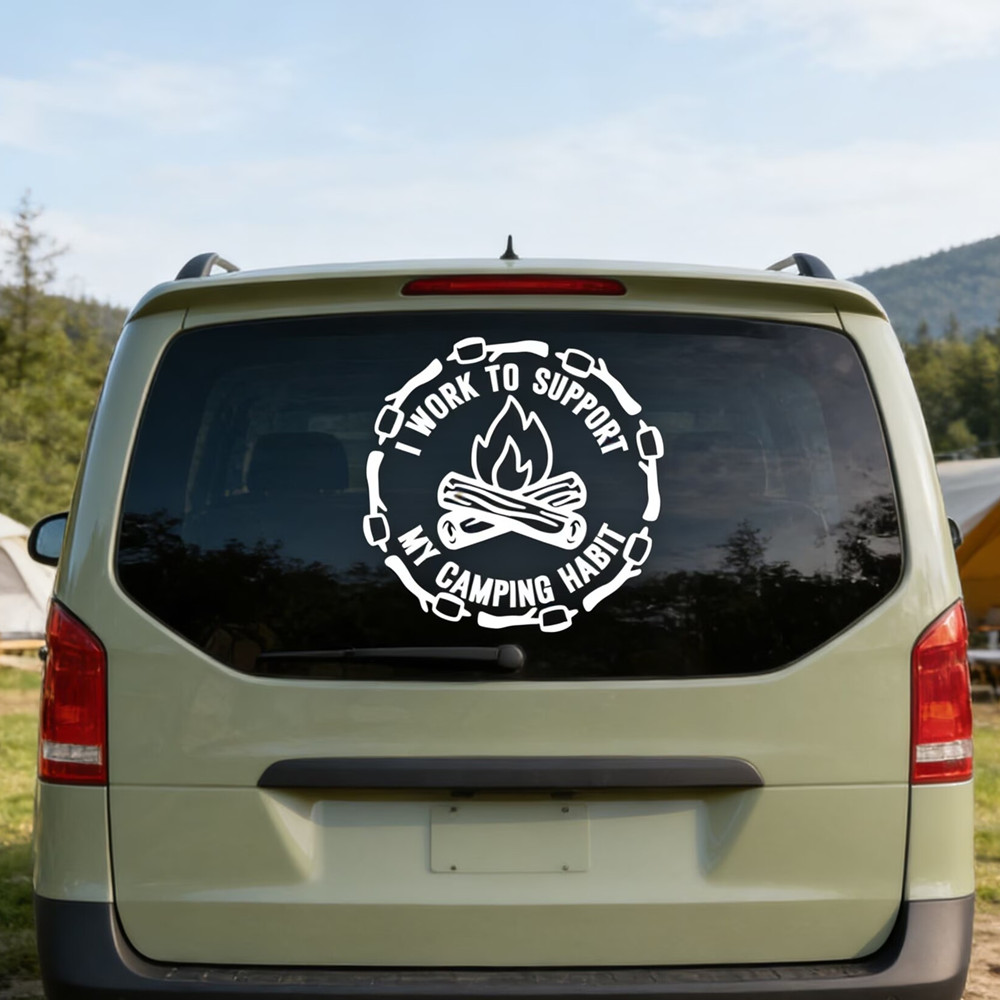 Funny Camping Quote Car Sticke - Outdoor Adventure Quotes recension och pris