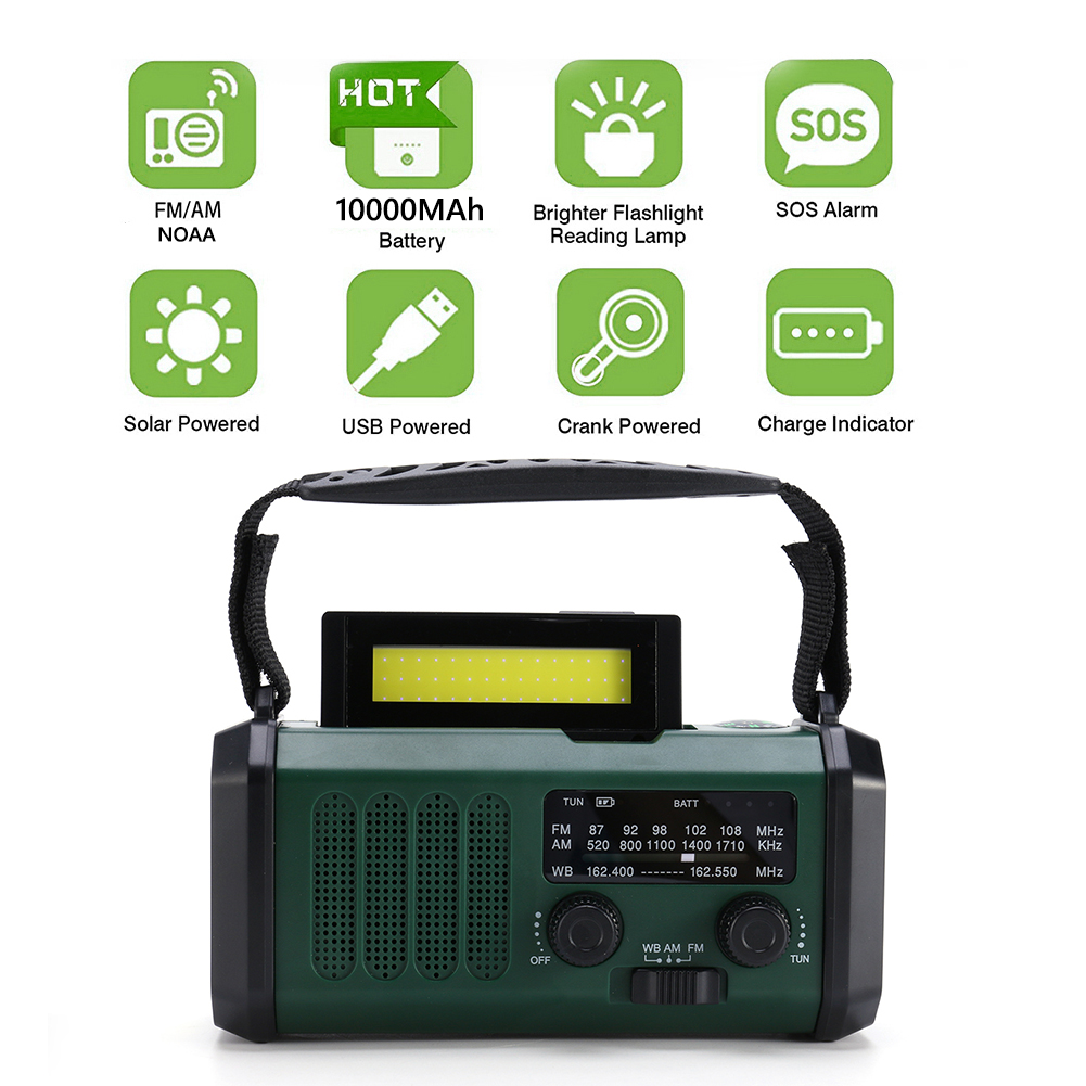 LED Portable Radio AM/FM/WB 10 - Emergency Radio Solar recension och pris
