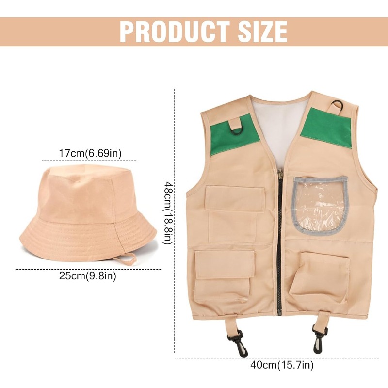 Safari Costume with Cargo Vest - Outdoor Adventure Game recension och pris