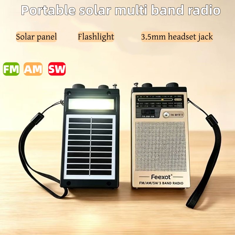 Mini FM AM SW Radio Portable F - Emergency Radio Solar recension och pris