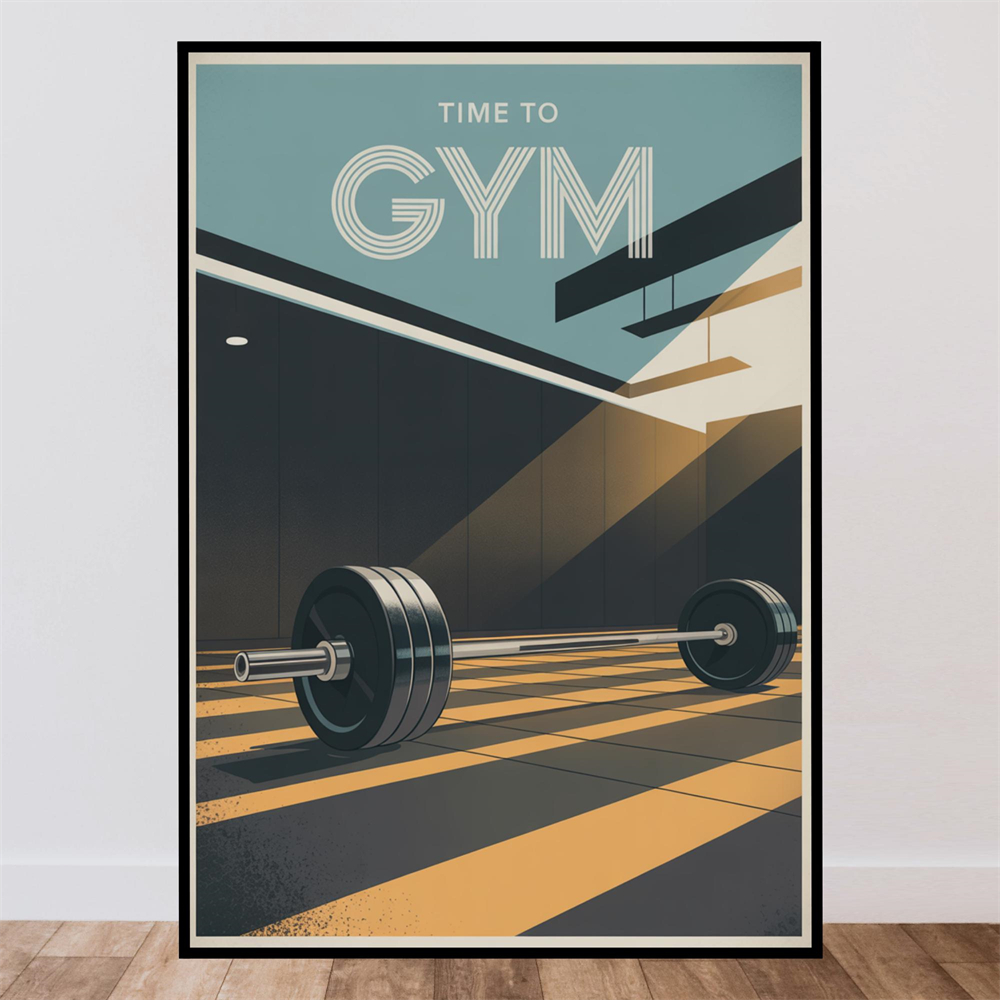 Time To Gym Poster Outdoor Wal - Outdoor Adventure Quotes recension och pris