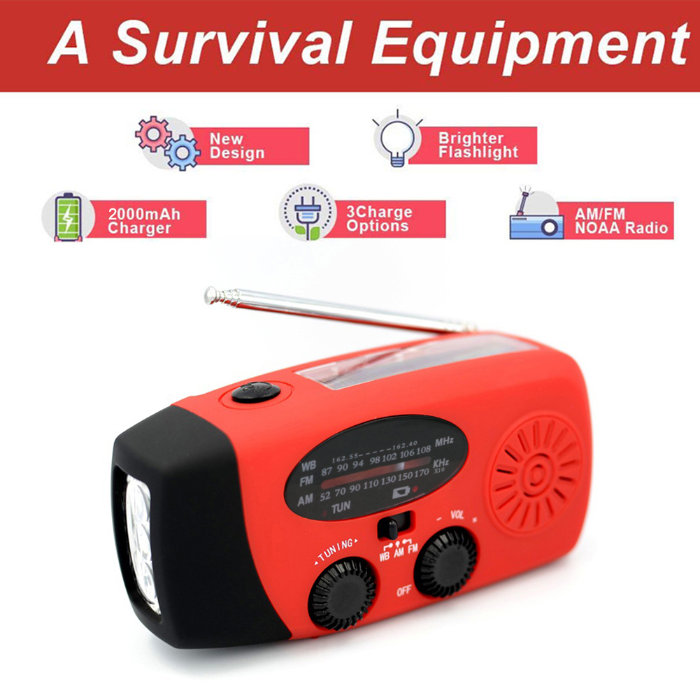 Portable Hand Radio Solar Cran - Emergency Radio Solar recension och pris