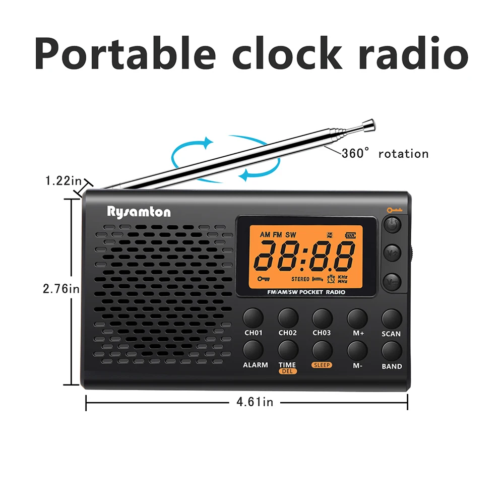 Portable Battery Radio FM Shor - Emergency Radio Solar recension och pris