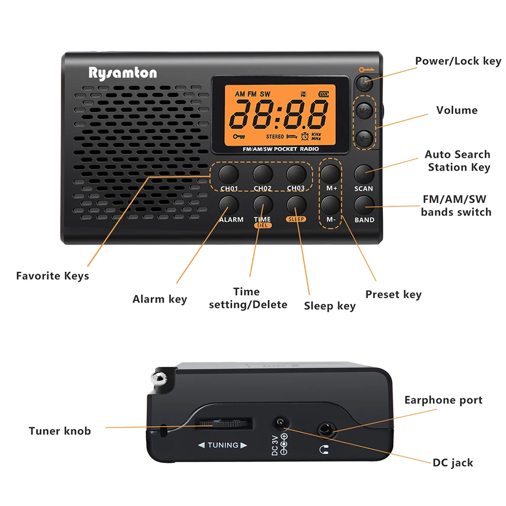 Portable Battery Radio FM Shor - Emergency Radio Solar recension och pris