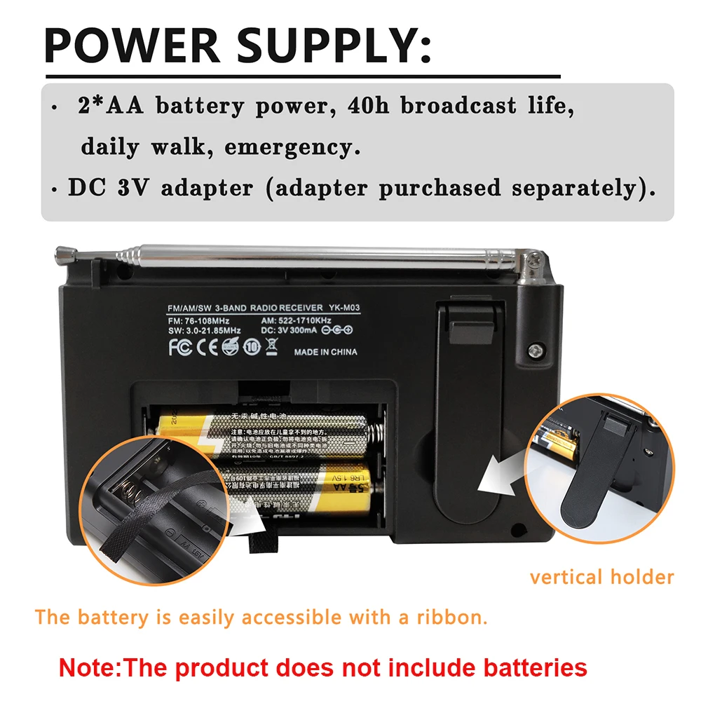 Portable Battery Radio FM Shor - Emergency Radio Solar recension och pris
