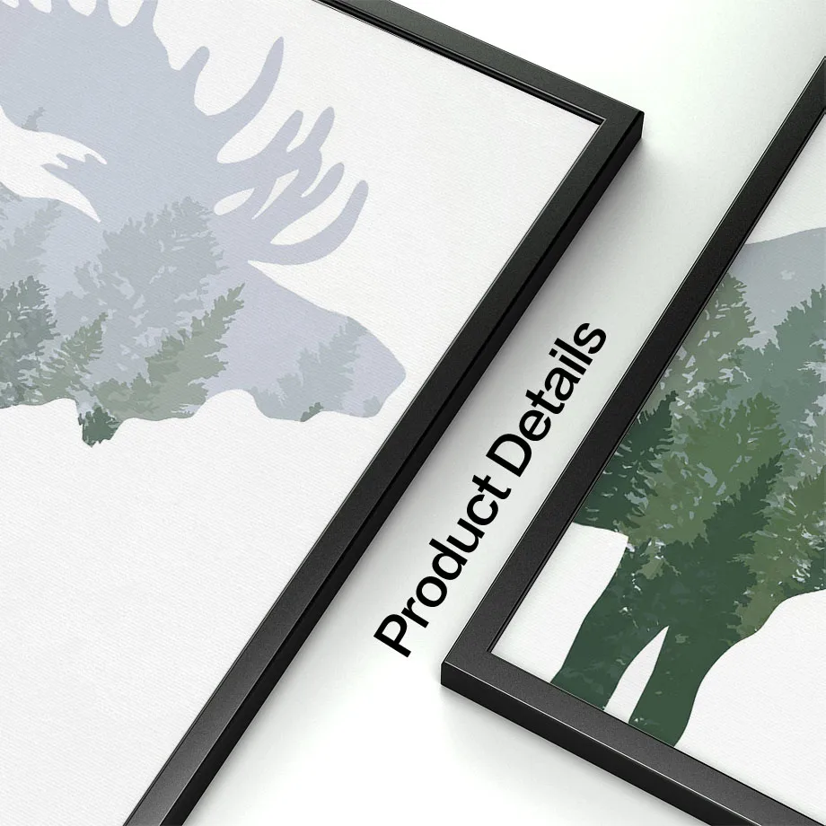 Green Woodland Deer Bear Moose - Outdoor Adventure Quotes recension och pris